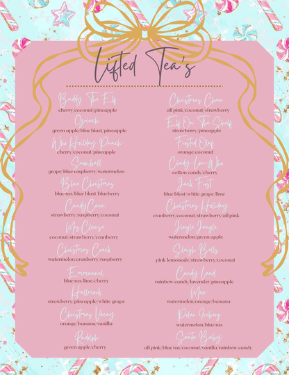 Christmas Loaded Tea Menu